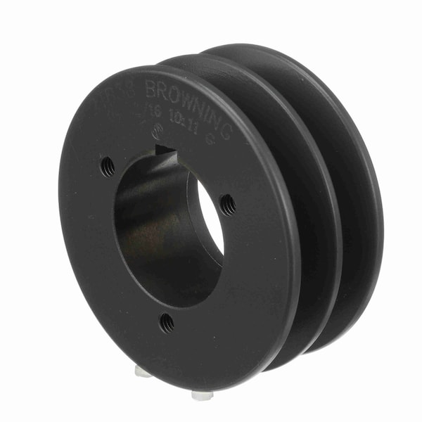2 Groove Cast Iron Bushed Bore Multiple Sheave, 2TB38